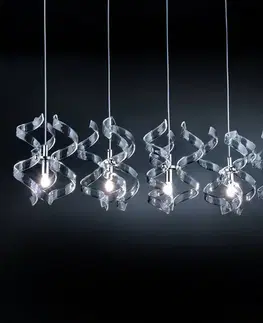 Závesné svietidlá Metallux Závesná lampa Crystal 5-plameňová