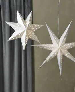 Vianočné svetelné hviezdy Markslöjd LED závesná hviezda s prázdnymi batériami Ø 45cm strieborná