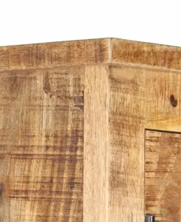 Šatňové skrine Policová šatníková skriňa drevo Dekorhome Mangovníkové drevo