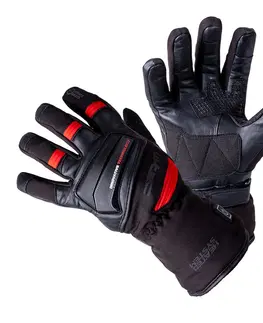 Zimné rukavice Vyhrievané moto a lyžiarske rukavice W-TEC HEATamo čierno-červená - L