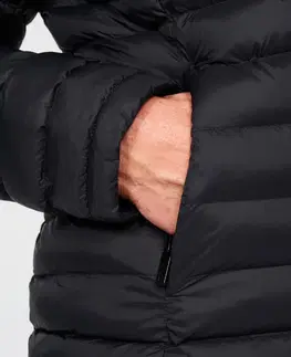 bundy a vesty Dámska golfová páperová bunda CW900 čierna