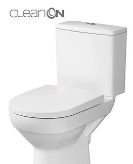 Kúpeľňa CERSANIT - WC kombi 602 CITY CLEAN ON 011 3/5 vrátane sedátka duroplast K35-036