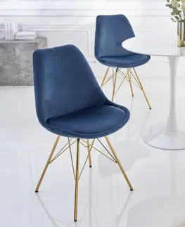 Jedálenské stoličky a kreslá Jedálenská stolička 2 ks IKAROS Dekorhome Modrá