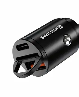 USB káble CL Adapter Swissten Power Delivery USB-C a Super Charge 3.0, 30 W, čierna 20111770