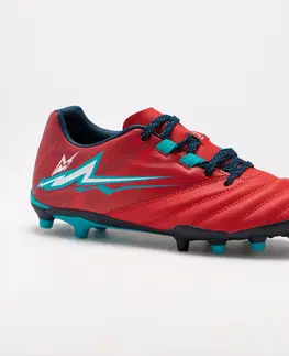 futbal Detská obuv na rugby R500 na suchý povrch červená