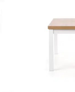 Jedálenské stoly Rozkladací jedálenský stôl TIAGO Halmar Dub sonoma / biela