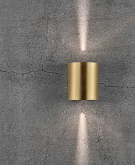 Vonkajšie nástenné svietidlá Nordlux Vonkajšie nástenné LED Canto 2, 10 cm, mosadz