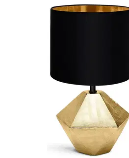 Lampy  B.V.  - Stolná lampa 1xE14/40W/230V zlatá/čierna 