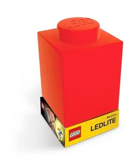 Hračky - akčné figúrky LEGO LED LITE - Classic Silikonová kocka nočné svetlo -  červená