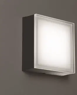 Vonkajšie nástenné svietidlá LCD Vonkajšie nástenné svietidlo LED 1426 grafit 20 x 20 cm