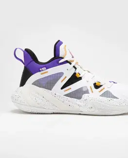 basketbal Basketbalová obuv Los Angeles Lakers 900 NBA MID-3 unisex biela