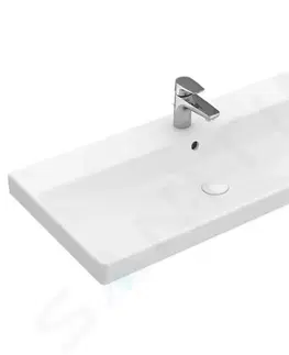 Kúpeľňa VILLEROY & BOCH - Avento Umývadlo nábytkové, 800x470 mm, s prepadom, otvor na batériu, CeramicPlus, alpská biela 415680R1