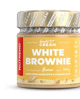 Čokoládové a orechové nátierky Orechový krém Nutrend Denuts Cream White Brownie 250 g white brownie