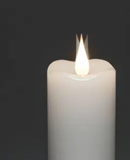 LED sviečky Konstsmide Christmas Vosková LED sviečka krém svetlo jantár Ø 5 cm 2 ks