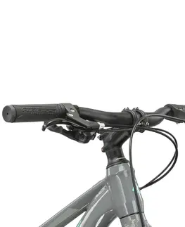 Bicykle Juniorský dievčenský bicykel Kross LEA JR 2.0 24" - model 2022 šedá/tyrkysová - 12" (125-145 cm)