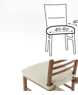 Stoličky Poťah elastický na sedák stoličky, MARTIN, tm.šedá, komplet 2 ks,