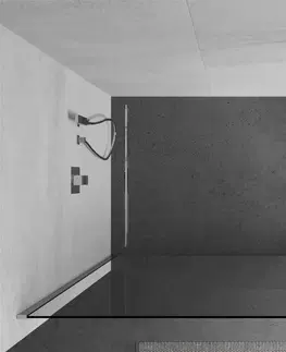 Sprchové dvere MEXEN/S - Kyoto Sprchová zástena WALK-IN 180 x 30 cm, transparent, chróm 800-180-212-01-00-030