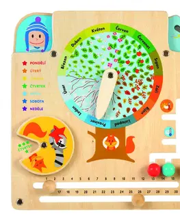 Drevené hračky LUCY & LEO - 322 Kalendár prírody - drevená náučná hracia doska
