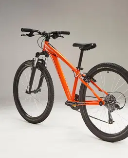 horské bicykle Horský bicykel ST 500 26-palcový pre deti 9-12 rokov oranžový