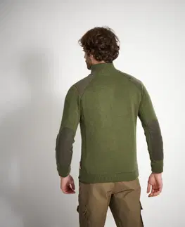 mikiny Poľovnícky vlnený sveter 900 vetruvzdorný