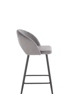 Barové stoličky HALMAR H-96 barová stolička sivá / čierna