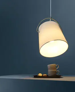 Lamps Závesné svietidlo s textilným tienidlom