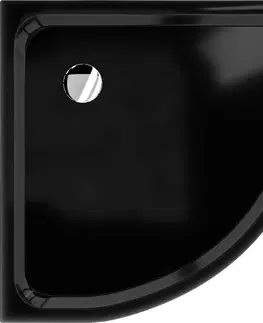 Vane MEXEN - Štvrťkruhová vanička 70x70 cm čierna 41707070