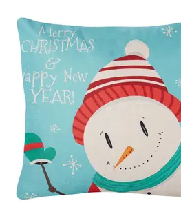 Obliečky 4Home Vianočná obliečka na vankúšik Happy Snowman, 45 x 45 cm