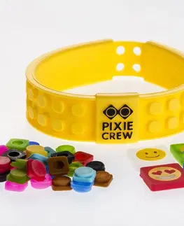 Kreatívne a výtvarné hračky PIXIE CREW - Kreatívny náramok Emoji žltý