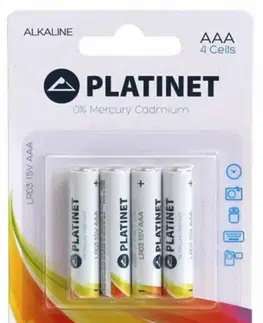 Batérie primárne PLATINET Monočlánok alkalický AAA/LR03 1,5V, blister 4ks PLATINET PL0167