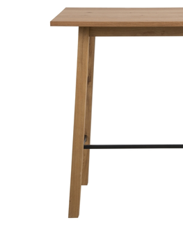 Jedálenské stoly Dkton Barový stôl Nadida 117 cm divoký dub