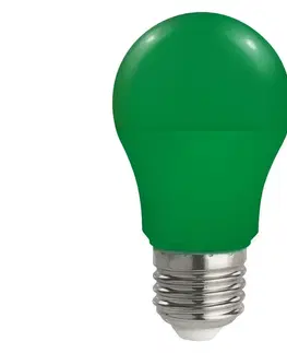 LED osvetlenie  LED Žiarovka A50 E27/4,9W/230V zelená 