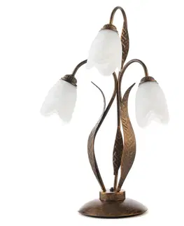 Stolové lampy ONLI Stolová lampa Sonia 3-plameňová, bronzová