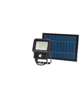 Záhradné lampy  LED Vonkajší solárny reflektor so senzorom LED/20W/3,7V 6500K IP65 