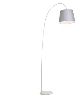 Stojace lampy Inteligentná oblúková lampa oceľová tkanina tienidlo šedá vrátane WiFi A60 - ohyb