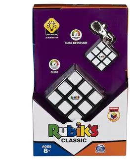 Hračky strategické spoločenské hry SPIN MASTER - Rubikova Kocka Sada Klasik 3X3 + Prívesok