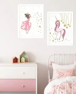 Obrazy do detskej izby Obraz pre dievčatá - Princezná a hviezdy