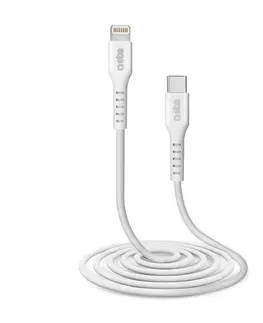 Dáta príslušenstvo SBS Kábel USB-C/MFI Lightning, dĺžka 2 m, biela TECABLELIGTC2W