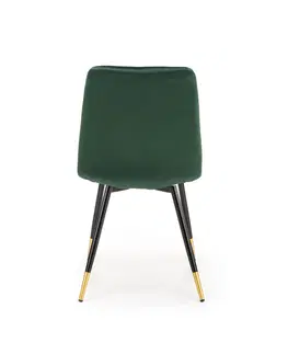 Jedálenské stoličky HALMAR K438 jedálenská stolička tmavozelená / čierna