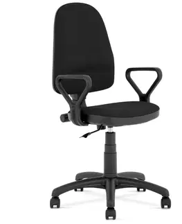 Kancelárske stoličky HALMAR Bravo kancelárska stolička s podrúčkami čierna