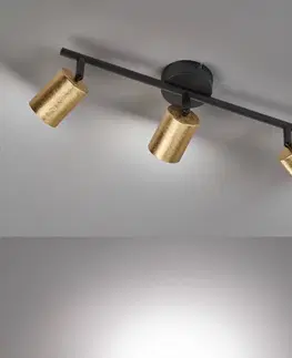 Bodové svetlá FISCHER & HONSEL LED bodové svetlá Vano lístkové zlato 3-pl. dlhé