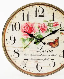 Hodiny Nástenné hodiny, Flor0135, Love, 34cm