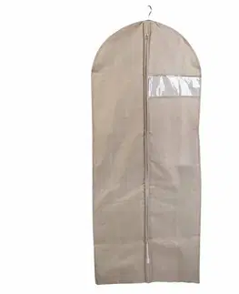 Úložné boxy Compactor Obal na obleky a dlhé šaty Sandy 60 x 137 cm, béžová