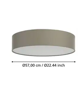 SmartHome stropné svietidlá EGLO connect EGLO connect Romao-Z LED svetlo, Ø 57 cm, taupe