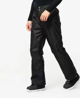 nohavice Pánske hrejivé lyžiarske nohavice 180 čierne