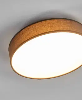 Stropné svietidlá Lindby Látkové stropné LED svietidlo Saira 30 cm sivé