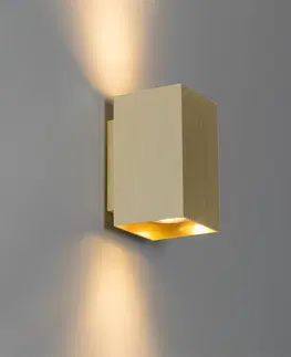 Nastenne lampy Moderné nástenné svietidlo zlaté štvorcové - Sandy