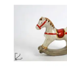 Vianočné dekorácie MAKRO - Kôň húpací 14cm