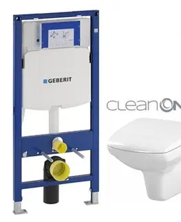 Kúpeľňa GEBERIT Duofix bez tlačidla + WC CERSANIT CLEANON CARINA + SEDADLO 111.300.00.5 CA2
