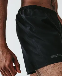 nohavice Pánske bežecké šortky Dry priedušné čierne